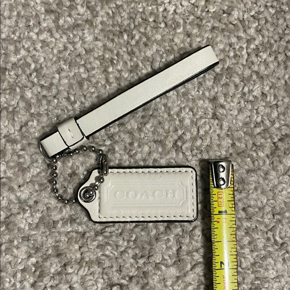 Coach Black and Cream Leather Keychain Set - Picture 10 of 10